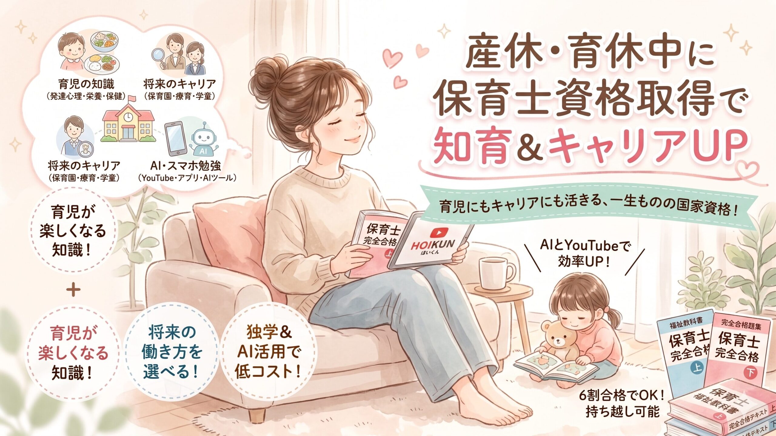 保育士資格取得のすすめ｜産休・育休中に⭐️子育てママに | 子育てレシピ